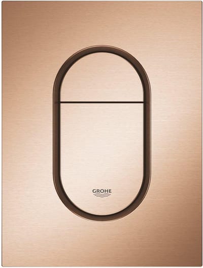 GROHE Arena Cosmopolitan S Bedieningspaneel Toilet - Verticaal - Dual Flush - Geborsteld warm sunrise (mat brons) - Slank formaat