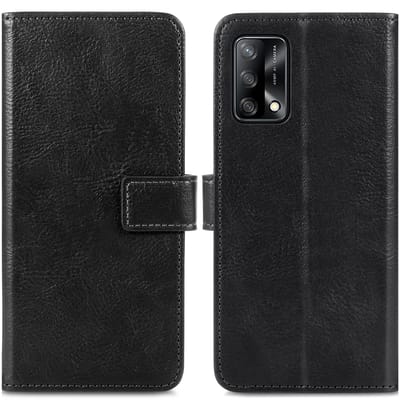 imoshion Hoesje - Geschikt voor Oppo A74 (4G) - Luxe Bookcase - Zwart