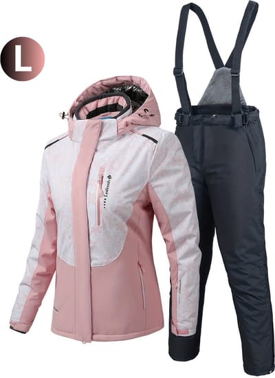 Bovista Skipak - SkiBroek - Wintersport - Skijas - Ski Suit - Dames - 2-Delig - Zalmroze - Maat L