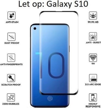 3D Tempered Glass Screen Protector Samsung Galaxy S10