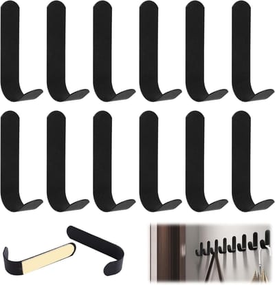 12 Stuks Sterke Zelfklevende Haakjes voor Badkamer en Keuken, Waterdichte Towel Hooks Zonder Boren voor Kleding en Hoeden