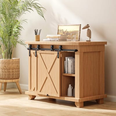 Dailygoody - Mini-schuifdeur - Schuifdeursysteem - Eenvoudig te installeren - 122 cm - Stil en soepel - Geschikt voor houten deuren - Modern design