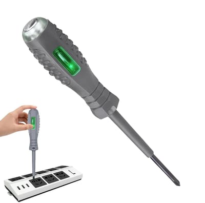 Spanningstester Schroevendraaier - Detectie Pen - Elektra Controleren - Verlicht Display - 16.8 cm - Zwart