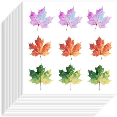 Dailygoods- Esdoornbladeren Stickers 180 Stuks - Zelfklevende Papieren Decoratieve Stickers - Waterdicht - Herfstblad - Planner Stickers - 90 x 90 mm - Decoratiestickers