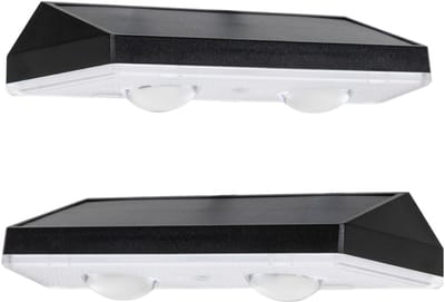 LED's Light 2 pack Solar Buitenlamp – 20lm 3000K/4000K/6000K – Zwart – IP44 – Sensor