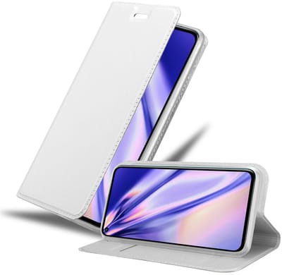 Cadorabo Hoesje geschikt voor Honor 20 PRO in CLASSY ZILVER - Beschermhoes met magnetische sluiting, standfunctie en kaartvakje Book Case Cover Etui