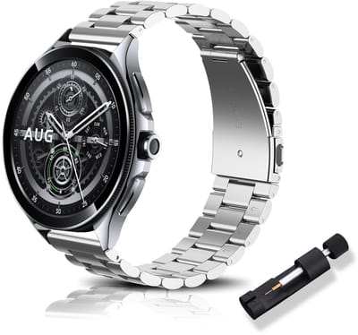 Allecto - Vervangende armband - Roestvrijstalen horlogebandje - 22 mm - Compatibel met smartwatch - Elegant design - Geschikt voor Xiaomi en Garmin