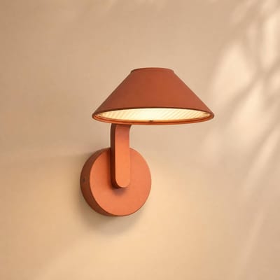 Lindby LED buiten wandlamp Capelo, aardetinten, Ø 20 cm, IP65