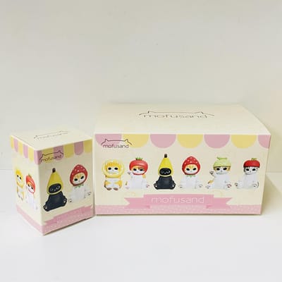Mofusand Haai Kat Blind Box - Fruit Kat Figuren Speelgoed, Schattige Ornamenten Poppen, Verzamelpop, Ideaal Kindercadeau beige