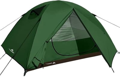 Tent voor 2-4 Personen - Lichtgewicht Waterdichte Koepeltent met Eenvoudige Installatie, Twee Deuren en Windbestendig Ontwerp voor Kamperen en Reizen