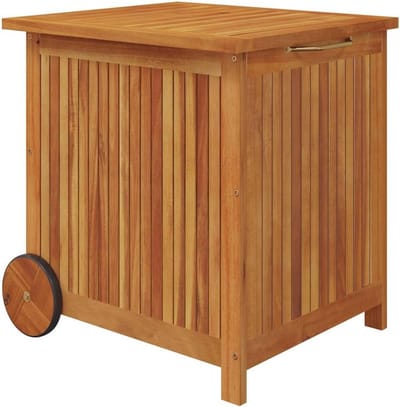 Tuinopbergdoos - Buiten kist - Opbergen van spullen - Massief acaciahout - 60 x 50 x 58 cm - Natuurlijk