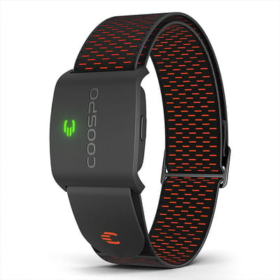 Hartslagmeter Armband Oplaadbare HRM Sensor met HR Zones BT/ANT+ voor Fitness HW9 zwart