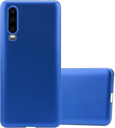 Cadorabo Hoesje geschikt voor Huawei P30 in METAAL BLAUW - Beschermhoes gemaakt van flexibel TPU silicone Case Cover