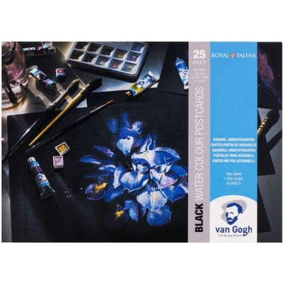 Aquarelpapier - Zwart - 10,5x14,8 cm - 360 gram - Van Gogh - 25 vellen