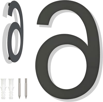 Grote geborsteld RVS huisnummers, moderne deur- en adresplaten - 8 inch (203mm) hoogte, stijlvol en duurzaam, perfect voor elke woning