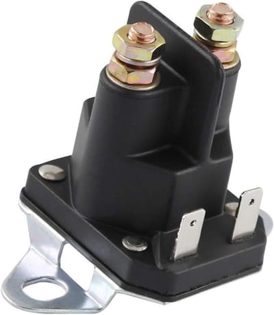 Startrelais Grasmaaier - Motoronderdeel - Motor Starten - Robuuste metalen behuizing - 7 x 7 x 7 cm - Zwart