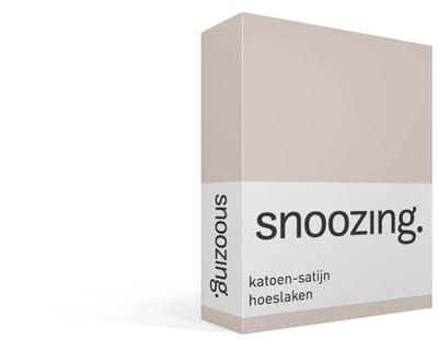 Snoozing katoen-satijn hoeslaken - 70x200 cm - Eenpersoons - Zand