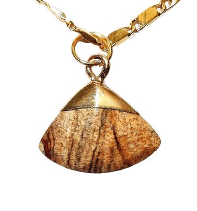Landschap Jaspis Hanger Verguld