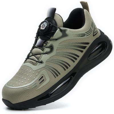 Chaussures de travail Embout en acier Anti-écrasement et Anti-perforation Semelle solide Résistantes à l'usure et aux liens Respirantes Chaussures de travail 46
