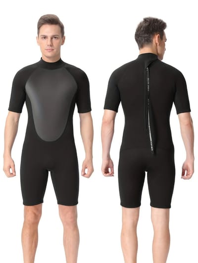 Livano Wetsuit Heren - Swimsuit - Shorty - Surfpak - Duikpak - Lange Mouw - Zwemsuit - Zwart - XS