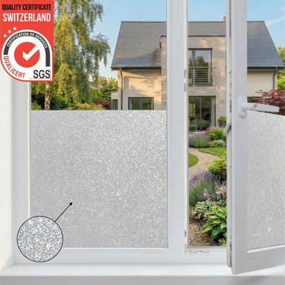 Homewell® Raamfolie HR++ 60x200cm - Isolerend & Zonwerend - Anti inkijk - Statisch - Glitter