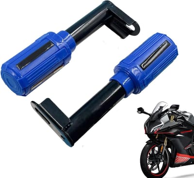 Motorfiets Beschermstrip - Valbeveiliging Motor - Voertuig Beschermen - Heavy Duty Ontwerp - 2 Stuks - Blauw