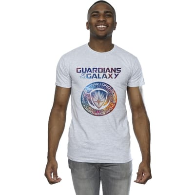 Marvel Heren Guardians Of The Galaxy Sterren Vul Logo T-Shirt (Sportgrijs)