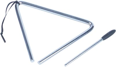 Triangel Muziekinstrument - Bel Slagwerk - Muziek Maken - Helder Geluid - 13 cm