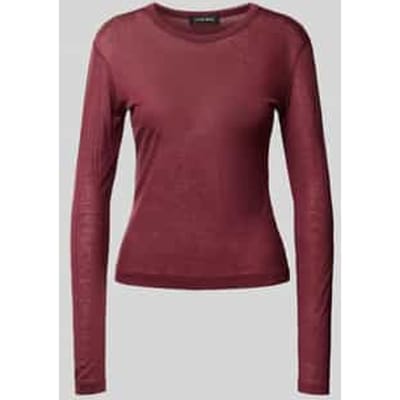 Shirt met lange mouwen van wol met ronde hals