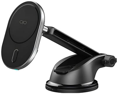 Force Case, MagSafe Autohouder met Draadloos Opladen 15W Verstelbare Stevige Arm, Zwart