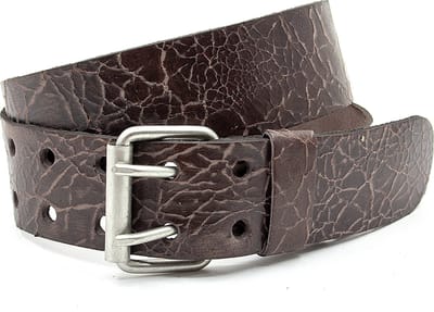 Stoere jeans riem bruin - Dames riem - 5 cm breed - Leer - Brede riem - Stoer - Maat 95