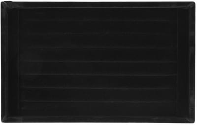 Dailygoods- Sieradenhouder met Flanellen Oppervlak - Ringdisplay - Juwelen Organizer - 7 Vakken - Voor 50-70 Ringen - Houtmateriaal Beschermt Tegen Slijtage - Juwelendoos