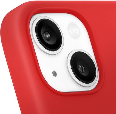Jaym, Hoesje geschikt voor Apple iPhone 15 - Siliconen MagSafe met Microvezel, Rood