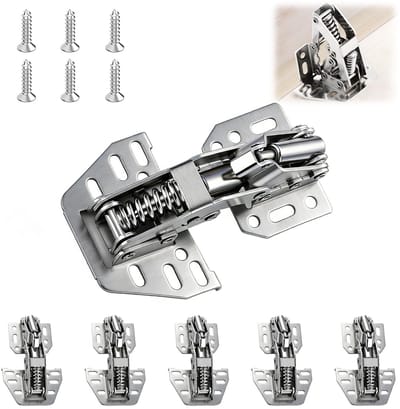 Dailygoods - RV-kast scharnieren, 6 stuks opschroevende scharnieren met hydraulische demper en 36 begeleidende schroeven Geschikt voor caravans, campers, vrachtwagens, reisaanhangers, bestelwagens, boot, marine