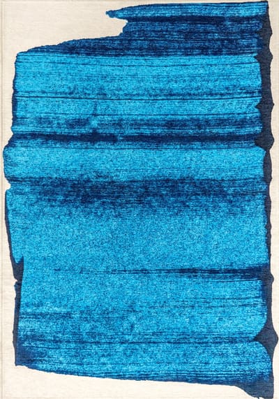 Wasbaar Binnen & Buiten Vloerkleed - 80 x 150 cm - Louis De Poortere Brush Diva Blue - Laagpolig Tapijt - Gerecycled PET - Made in Belgium - Circulair