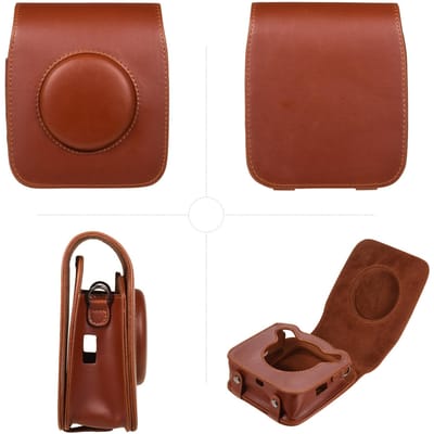 Draagbare PU Lederen Camera Tas met Schouderband Compatibel met Fujifilm Fuji Instax SQ20 Instant Camera