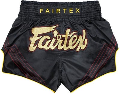 Fairtex BS1925 Muay Thai Shorts - Mr.X - zwart/goud S