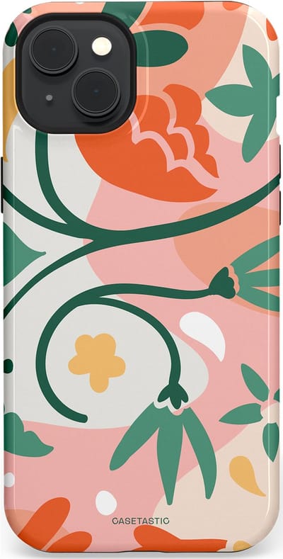 Casetastic Hoesje Geschikt voor Apple iPhone 15 Plus Magsafe - Stijlvolle Beschermende Duo-layer Case - Bloesem Pastels