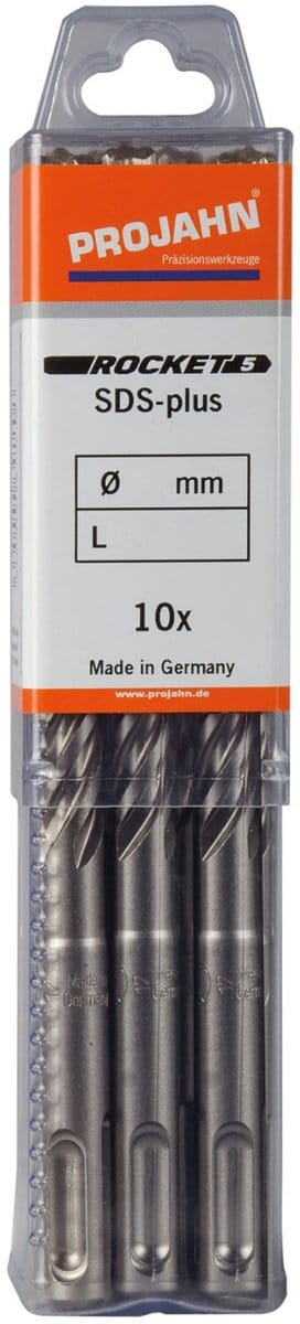 Projahn Rocket 5 SDS Plus Hamerboren Set – 10 stuks – 5 x 110 mm – Voor Beton & Steen