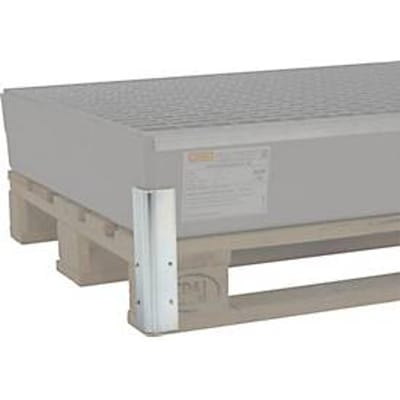 Opschroefbare hoek voor GVK pallet opvangbak 150, gegalvaniseerd staal, 2 stuks met schroeven