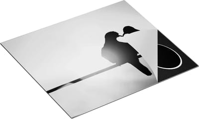 Chefcare Inductie Beschermer Twee Silhouet Vogels in een Hart Vorm - Zwart Wit - 60x50 cm - Afdekplaat Inductie - Kookplaat Beschermer - Inductie Mat