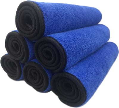 New Age Devi - microvezel doeken - Auto - Poetsdoek - Blauw - Droogdoek - Wasdoek - 40x30cm - 1 stuks