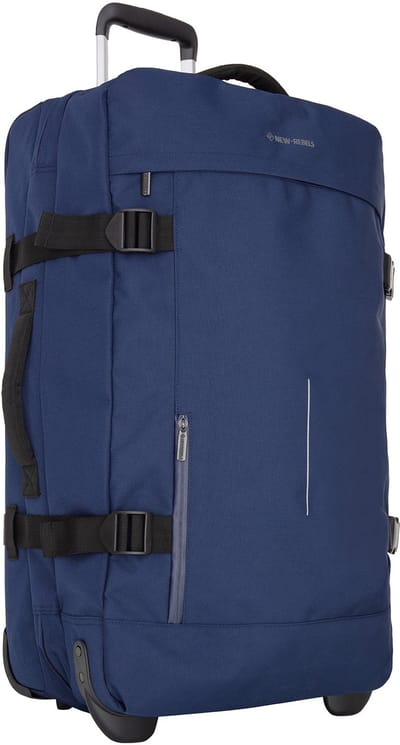 New Rebels Gassaway Trolley Large Navy | Grote Reiskoffer 73L | Lichtgewicht Koffer met Dubbele Wielen | 70x39x27 cm | Navy