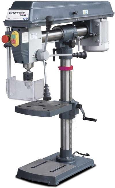Radiaalboormachine tafelmodel boren tot ø 16 mm MK2 750W 230V uitlading 115-430 mm Optidrill