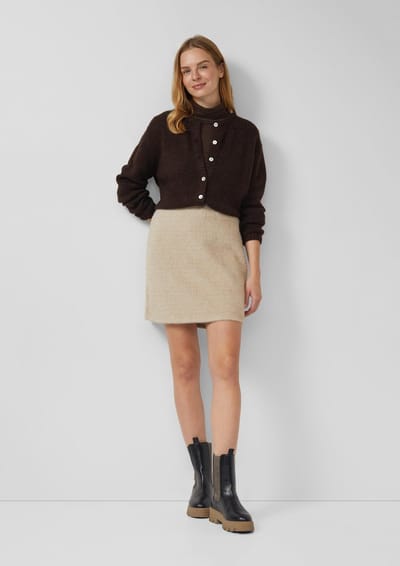 s.Oliver - female - Rok Regular Fit High Rise met zachte jacquardstof