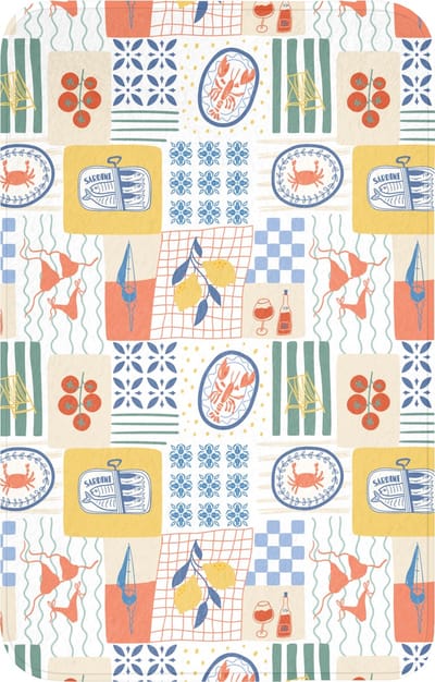 WC mat 50x80 cm - Antislip - Illustratie - Patroon - Grafisch - Kleur - Toiletmat - Vloermat - Douchemat - Toilet tapijt - Toiletmatten