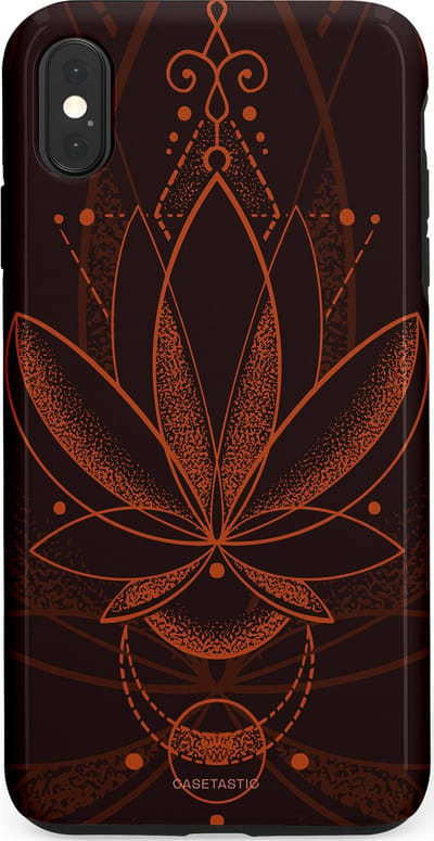 Casetastic Hoesje Geschikt voor Apple iPhone Xs Max - Stijlvolle Beschermende Duo-layer Case - Lotus Groei