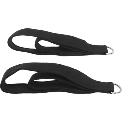 2 Stuks Pilates Riemen Anti-Slip Praktische Pilates Dubbele Lus Riemen voor Thuis Gym Workout black