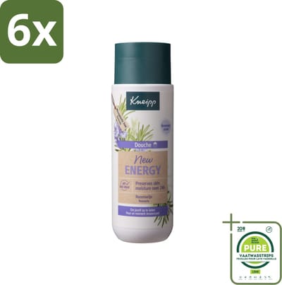 Kneipp Douche New Energy 200 ml - Voordeelverpakking - 6 stuks - Douchegel - Energie