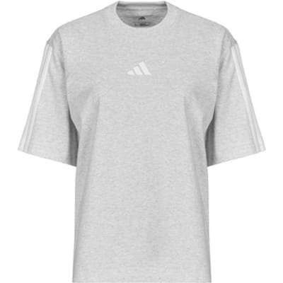 Adidas Essentials 3 Stripes Boyfriend T-shirt Met Korte Mouwen Grijs XS Vrouw